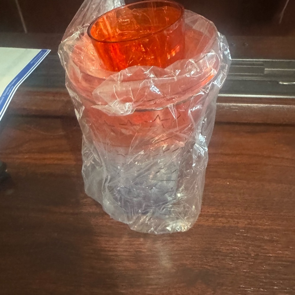 - Bubba Gump shaker glass. Red white and blue . Brand new